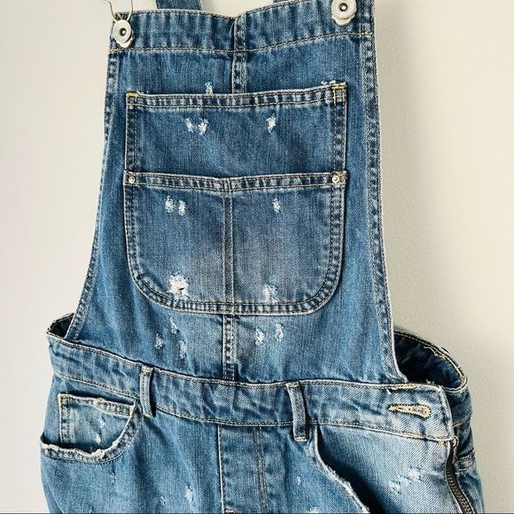 ZARA Distressed Trafaluc Overalls XS - Picture 5 of 9